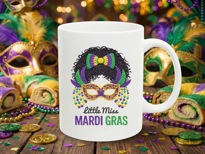 Faux Yarn Little Miss Mardi Gras Sublimation PNG