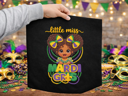 Faux Yarn Little Miss Mardi Gras Sublimation