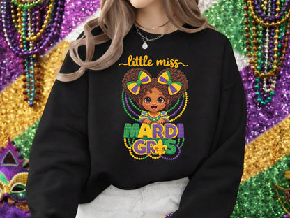 Faux Yarn Little Miss Mardi Gras Sublimation