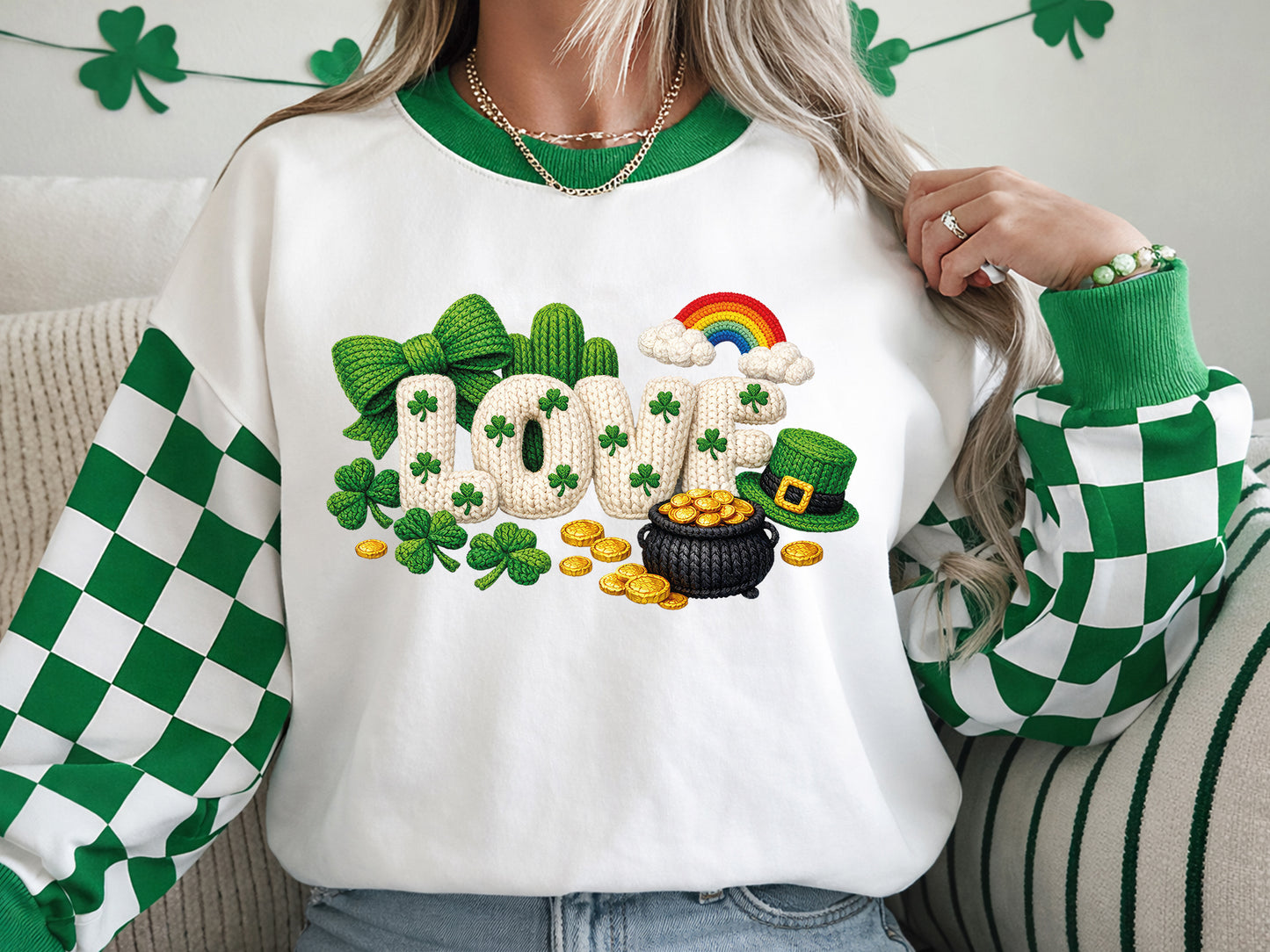 Faux Yarn Love St Patrick's Day Sublimation