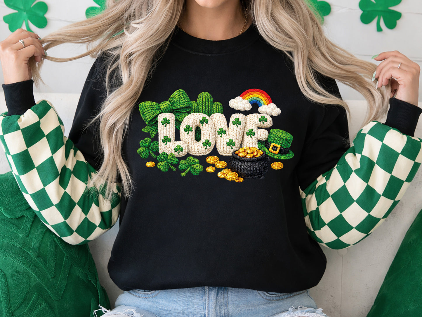 Faux Yarn Love St Patrick's Day Sublimation