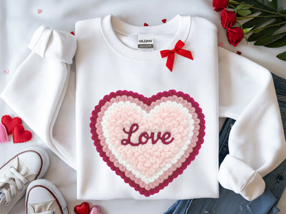 Faux Yarn Love Valentine Sublimation PNG