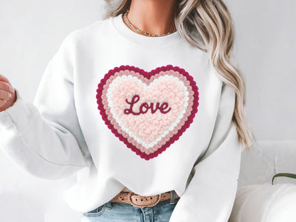 Faux Yarn Love Valentine Sublimation PNG
