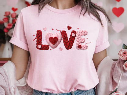 Faux Yarn Love Valentine Sublimation Print