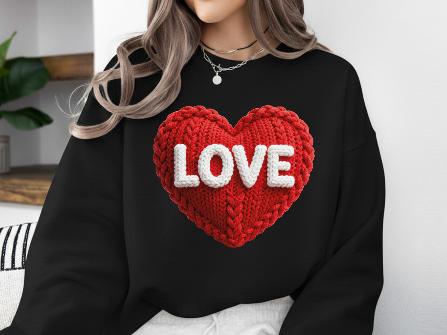 Faux Yarn Love Valentine Sublimation Transfer