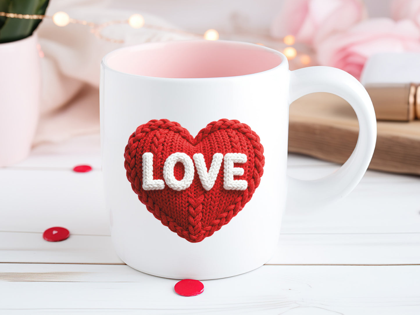 Faux Yarn Love Valentine Sublimation Transfer