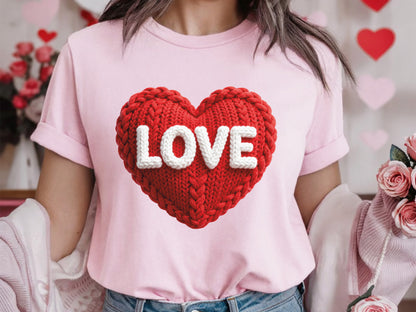 Faux Yarn Love Valentine Sublimation Transfer