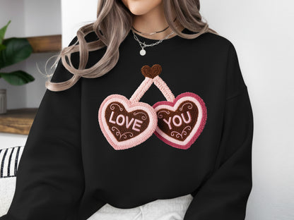 Faux Yarn Love You Valentine PNG Sublimation