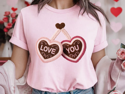 Faux Yarn Love You Valentine PNG Sublimation