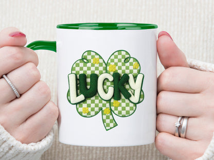 Faux Yarn Lucky Clover St Patrick's Day PNG