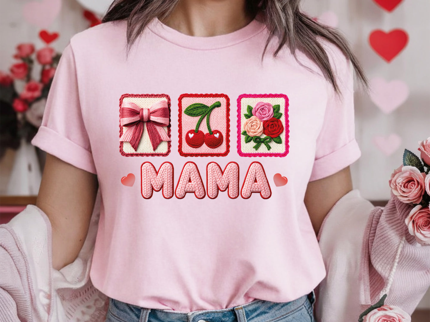 Faux Yarn Mama Valentine's Day Sublimation