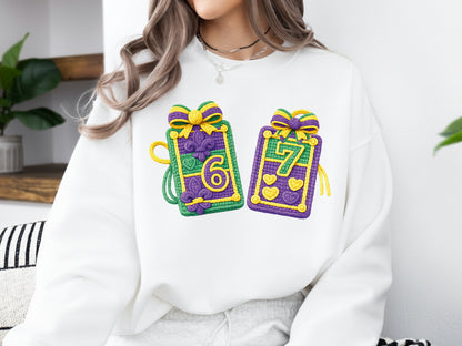 Faux Yarn Mardi Gras 67 Sublimation Design