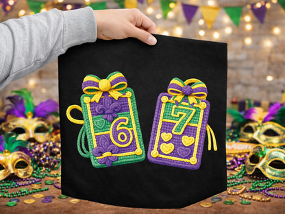 Faux Yarn Mardi Gras 67 Sublimation Design