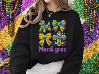Faux Yarn Mardi Gras Sublimation Print