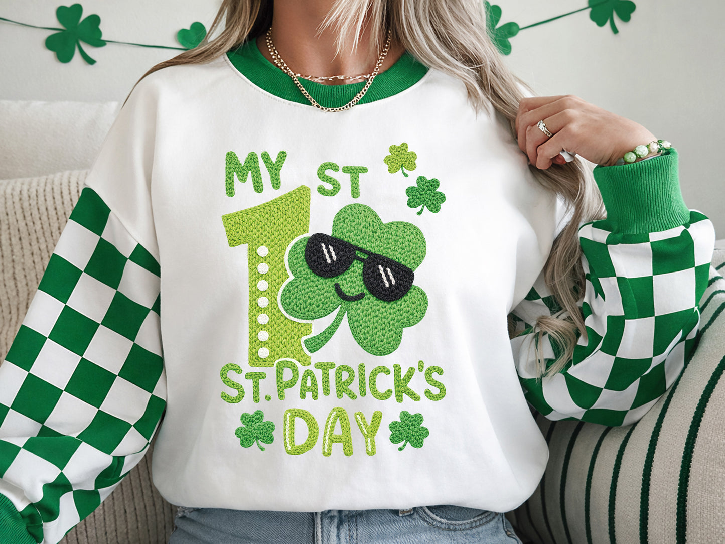 Faux Yarn My 1st St Patrick's Day Sublimation