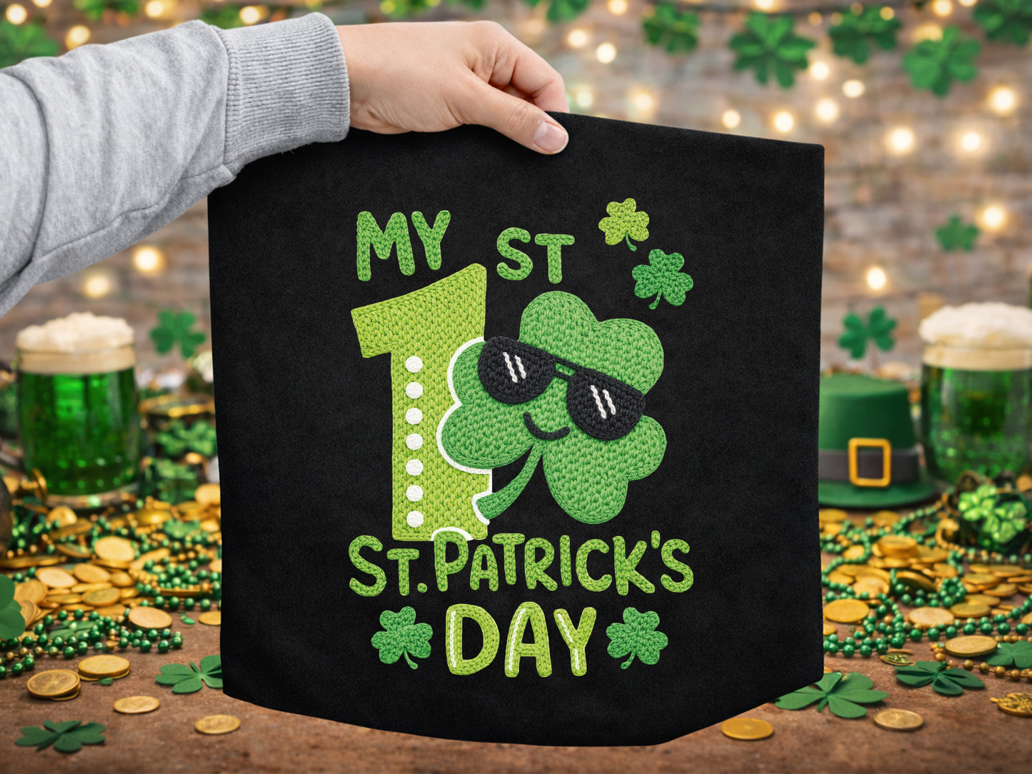 Faux Yarn My 1st St Patrick's Day Sublimation