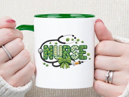 Faux Yarn Nurse St Patrick's Day Sublimation