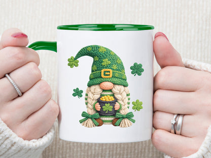 Faux Yarn St Patrick's Day Gnome Clipart PNG