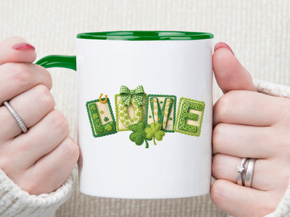 Faux Yarn St Patrick's Day Love Sublimation Design