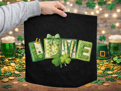 Faux Yarn St Patrick's Day Love Sublimation Design