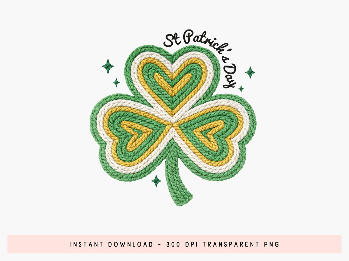 Faux Yarn St Patrick's Day Sublimation Print
