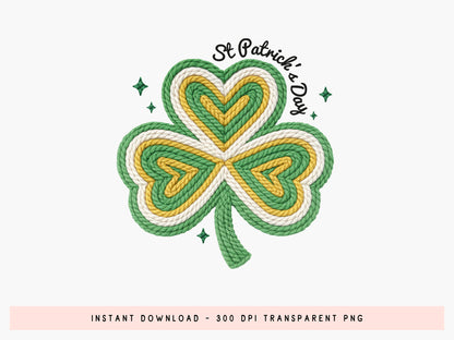 Faux Yarn St Patrick's Day Sublimation Print
