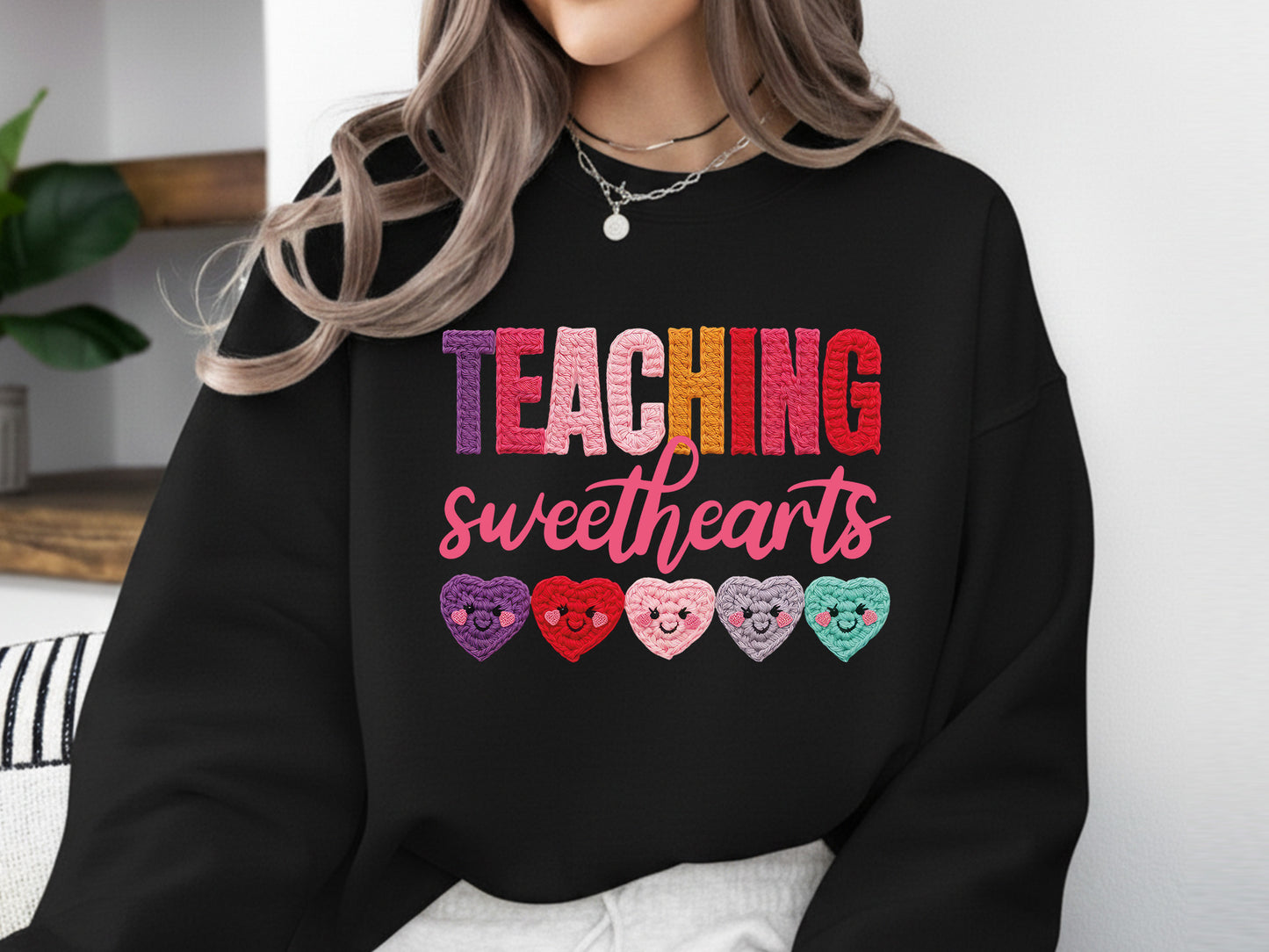 Faux Yarn Teaching Sweethearts Valentine Sublimation