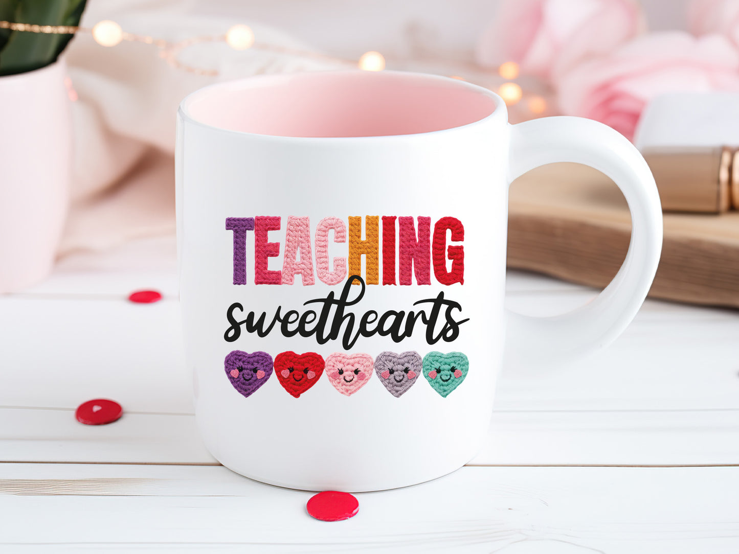 Faux Yarn Teaching Sweethearts Valentine Sublimation