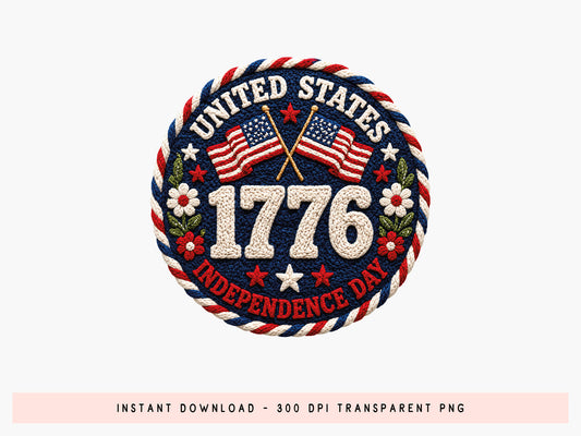 Faux Yarn United States Independence Day 1776 PNG