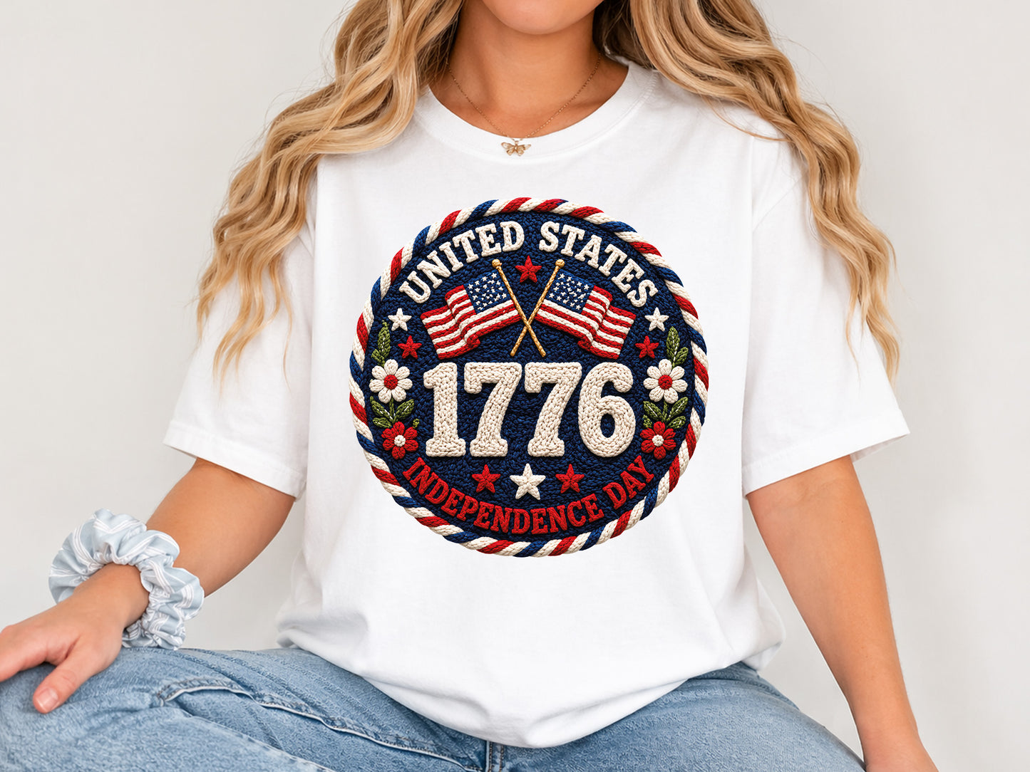 Faux Yarn United States Independence Day 1776 PNG