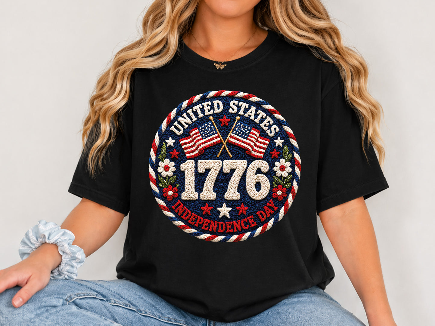 Faux Yarn United States Independence Day 1776 PNG