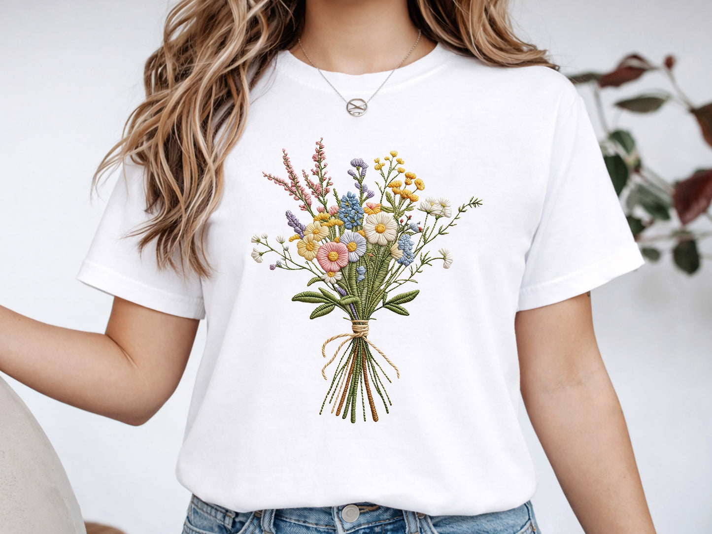 Faux Yarn Wildflower PNG Sublimation Bundle