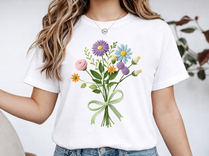 Faux Yarn Wildflower PNG Sublimation Bundle