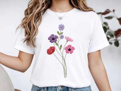 Faux Yarn Wildflower Sublimation Print Design