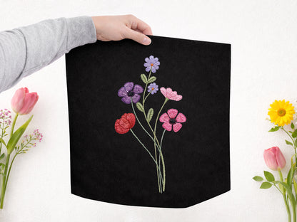 Faux Yarn Wildflower Sublimation Print Design