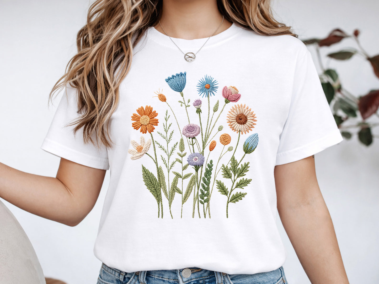 Faux Yarn Wildflower Sublimation Print