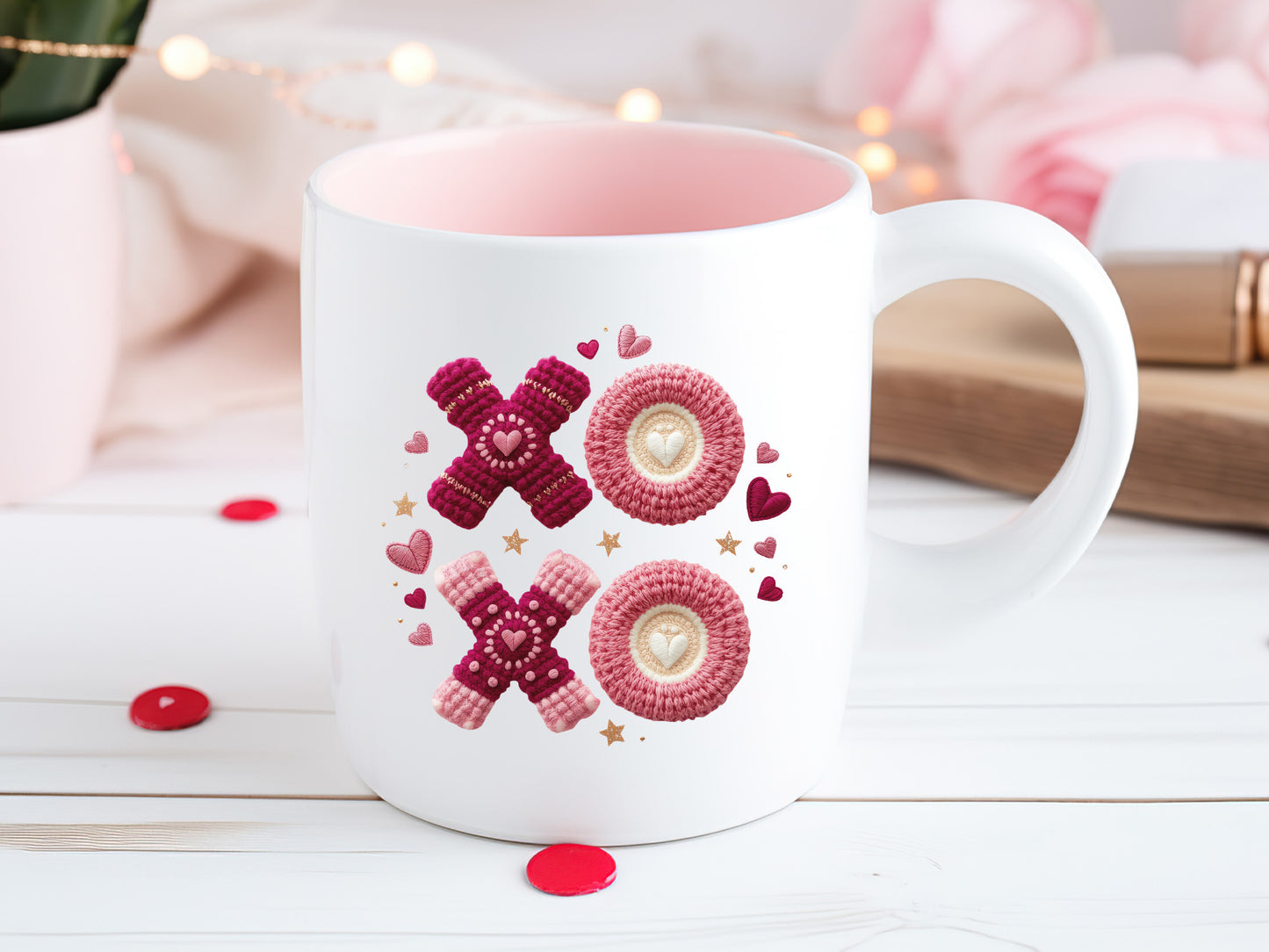 Faux Yarn Xoxo Valentine Sublimation Design