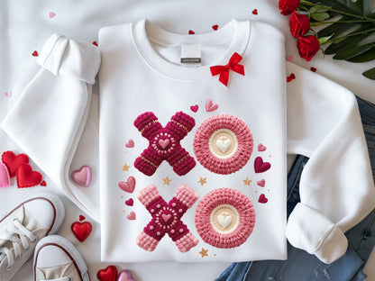 Faux Yarn Xoxo Valentine Sublimation Design