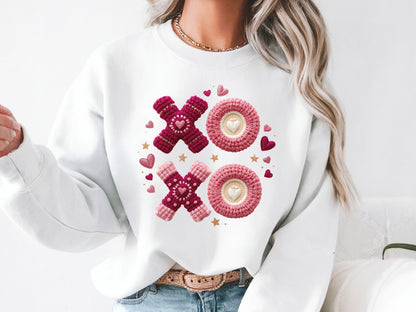 Faux Yarn Xoxo Valentine Sublimation Design