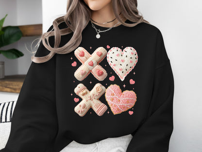 Faux Yarn Xoxo Valentine Sublimation Print