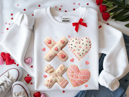 Faux Yarn Xoxo Valentine Sublimation Print