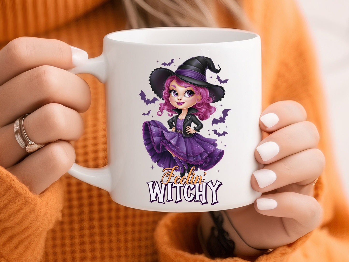 Feelin' Witchy - Pink Halloween Png Sublimation