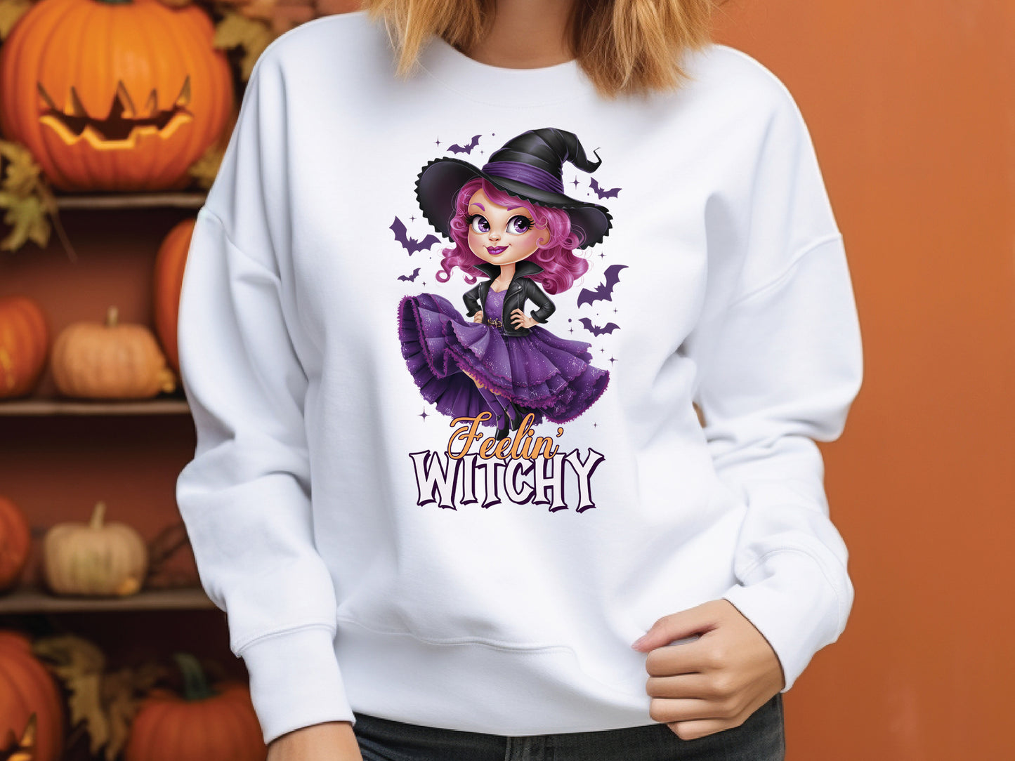 Feelin' Witchy - Pink Halloween Png Sublimation