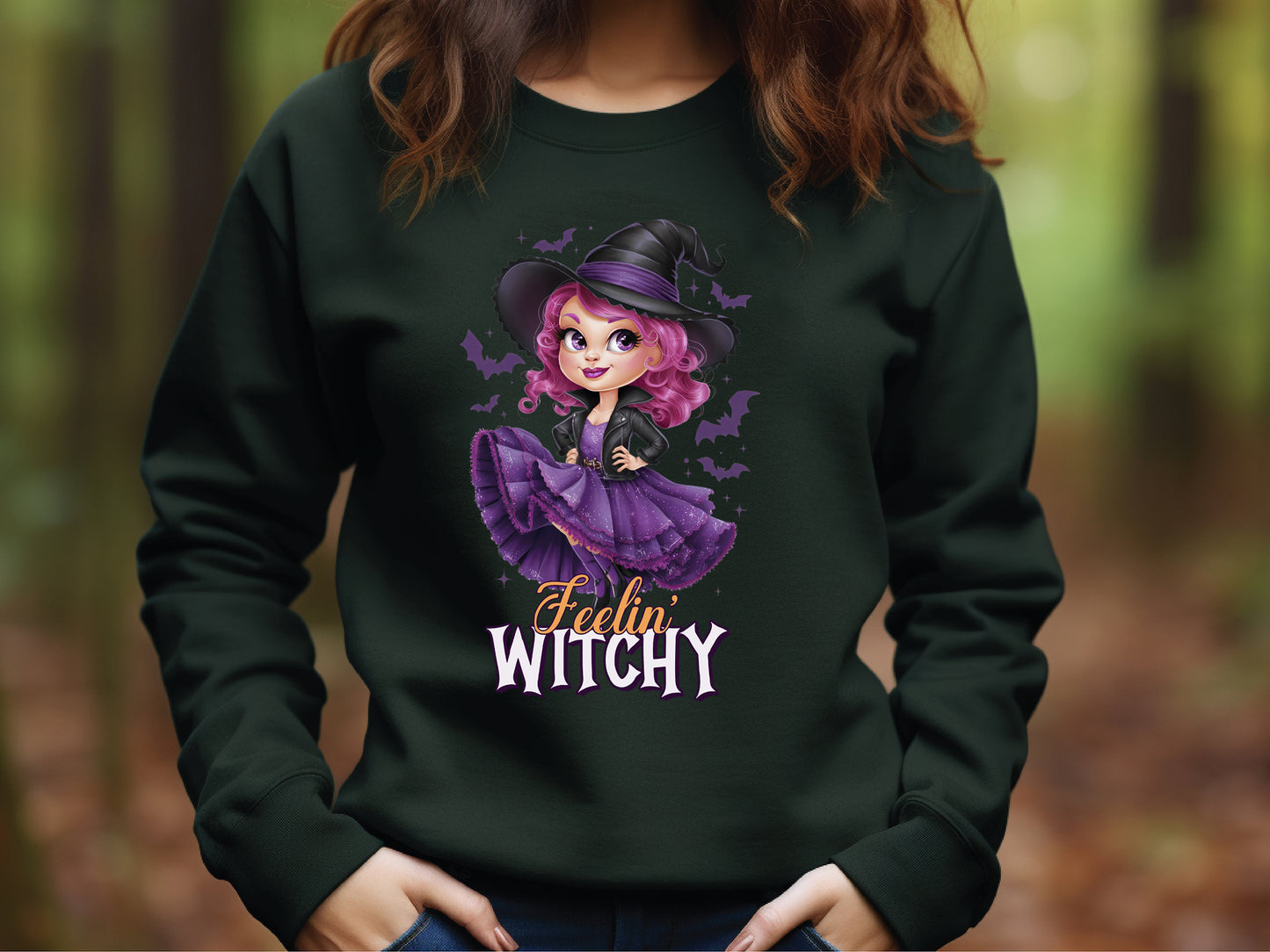 Feelin' Witchy - Pink Halloween Png Sublimation