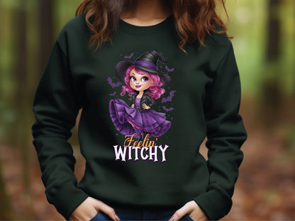 Feelin' Witchy - Pink Halloween Png Sublimation