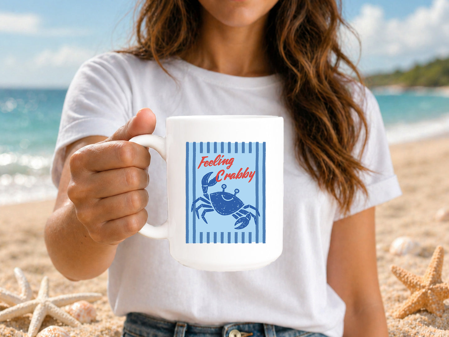 Feeling Crabby, Coastal Summer Sublimation PNG