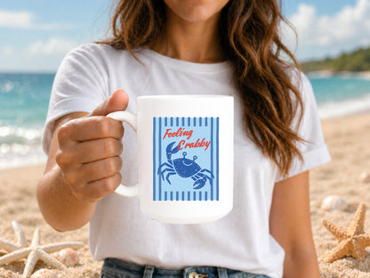 Feeling Crabby, Coastal Summer Sublimation PNG
