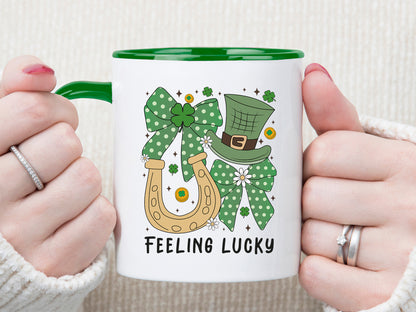 Feeling Lucky, Coquette St Patrick's Day PNG