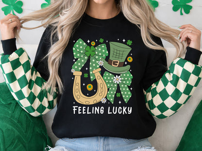 Feeling Lucky, Coquette St Patrick's Day PNG