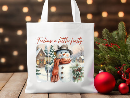 Feeling a Little Frosty, Brush Stroke Christmas Snowman PNG